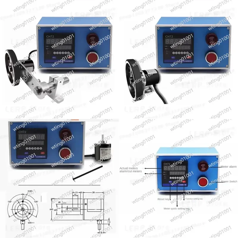 for Electronic Digital Display Length Counter Meter Length Measurement Roller Length Measurement Tool with Encoder and Alarm