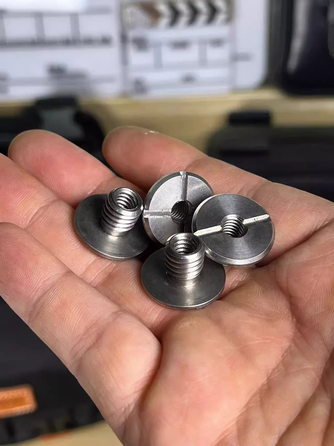 3/8 Interrotating 1/4 camera camera head bottom plate handle Machine kit Stainless steel transfer nut screws