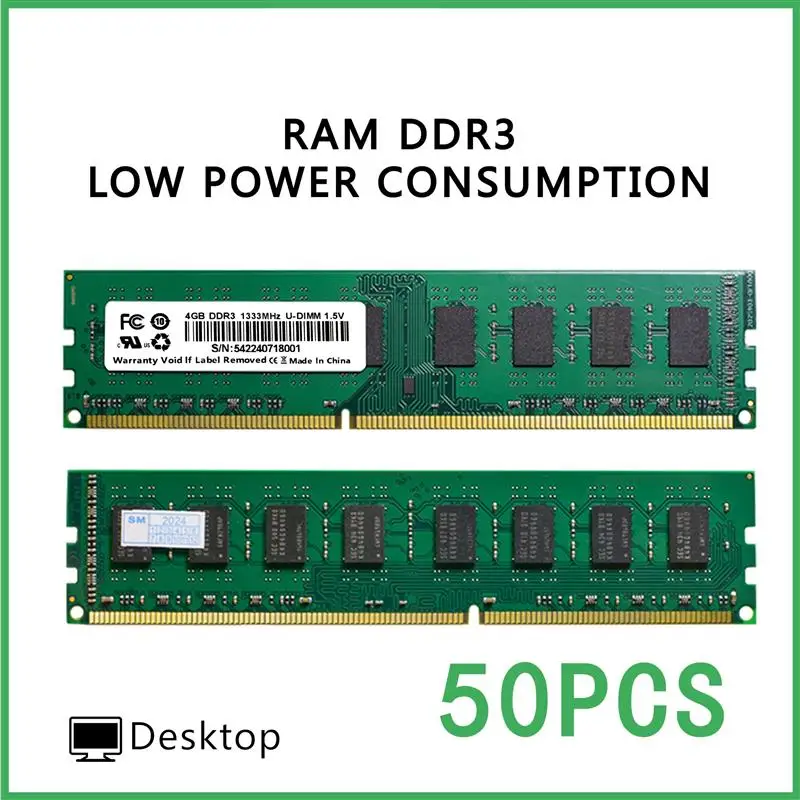 Top 50PCS DDR3 Desktop universal Memory Bar 4GB 8GB 1333MHz 1600MHz U-DIMM RAM 240pin desktop memory memoriam card wholesale