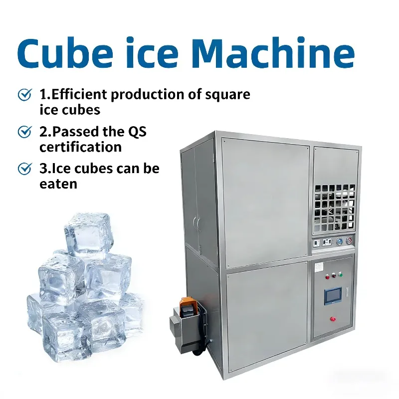 Commercial Fast Ice Making Machine 1000kg Output Automatic Block Cube Gourmet Ice Maker Maquina