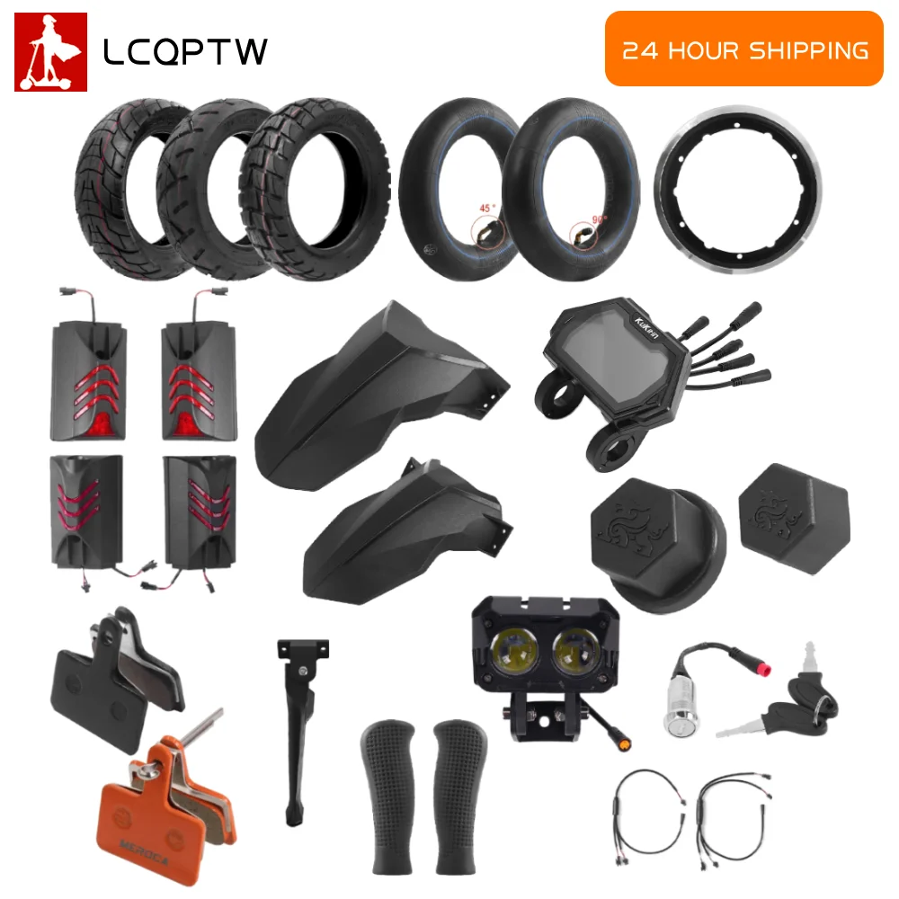 Acessórios para Scooter KuKirin G3 Pro: Painel, Para-lama Dianteiro e Traseiro, Farol, Manopla, Pneu Externo, Câmara de Ar, Pastilha de Freio, Luz Lateral