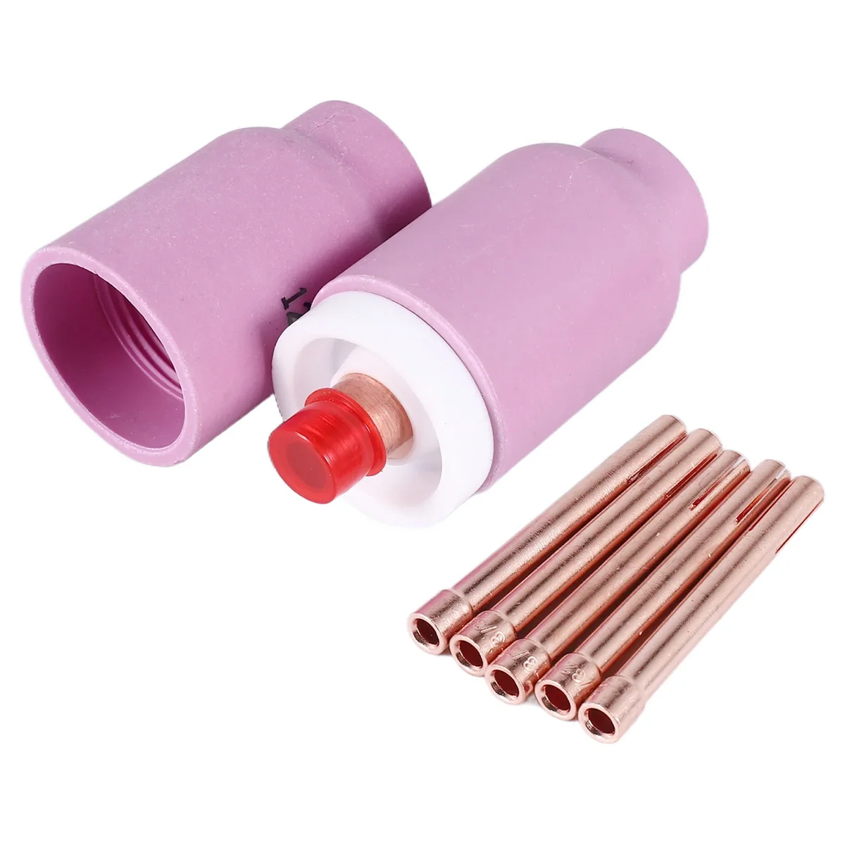 9Pcs TIG Welding Torch Large Long Gas Lens & Alumina Cup for WP17 WP18 WP26 TIG Collet Bodies Spares Kit Accessories image 3