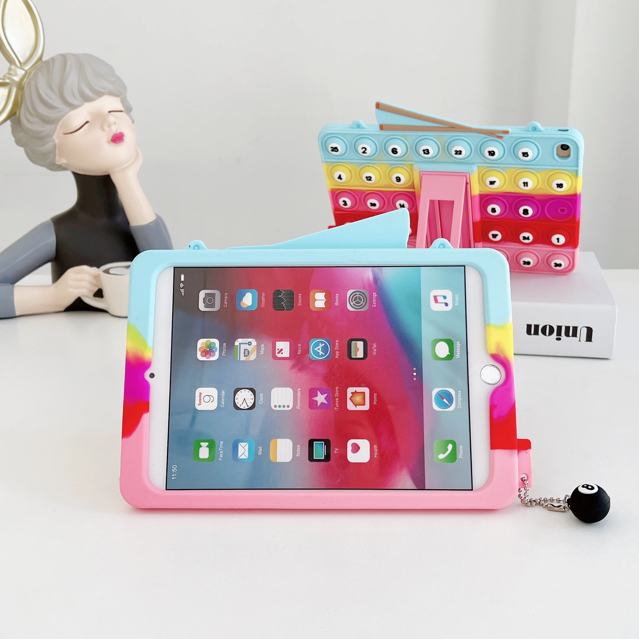 Fidget Bubble Toys Tablet Case for IPad Air 5 10.9 Mini 6 8.3 2021 Air 2 1 Pro 11 10.2 2021 iPad 5 6 7 8 9 Generation PushCover