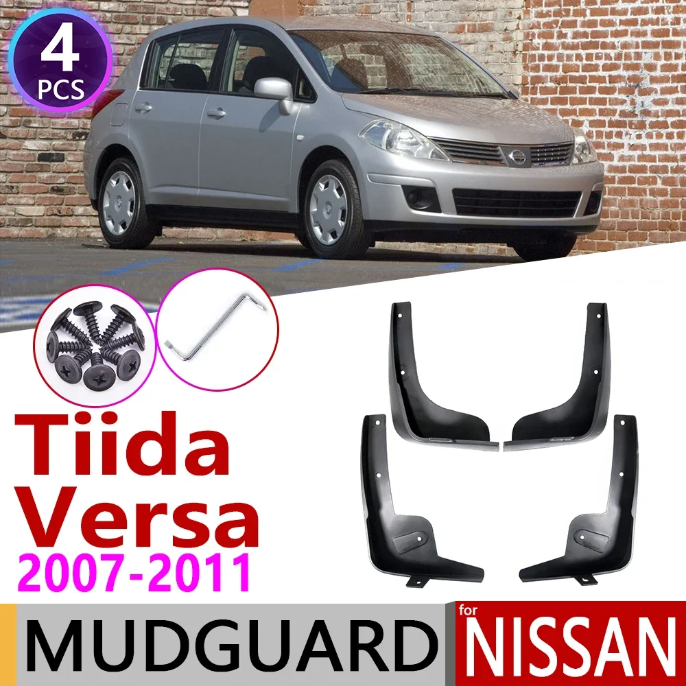 

Брызговики для Nissan Tiida Versa Latio C11 2007 ~ 2011 брызговики на крыло, аксессуары для брызговиков 2008 2009 2010 2012