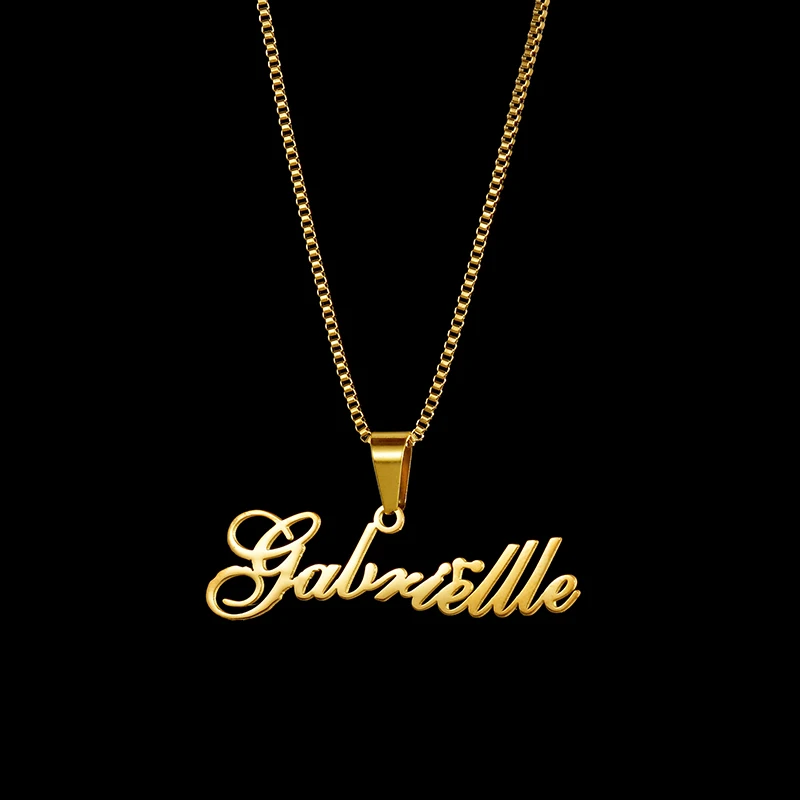 Spark New Customized Letter Name Necklaces Stainless Steel Personalized Pendant For Women Jewelry Gift