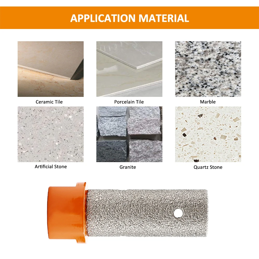 BGTEC 1/2 pz 10-35mm frese diamantate lucidatura piastrelle marmo granito porcellana ceramica quarzo Finger Bits apri fori corone