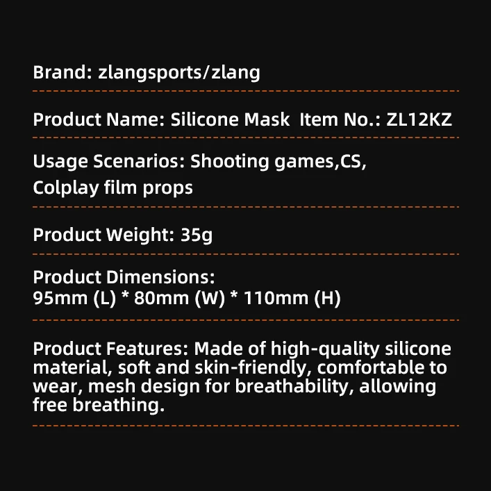 3D Halbgesichts-Silikonmaske Halloween Cosplay Spider Balaclava - Silikon-Gesichtsschale für Airsoft, Paintball und Jagd zum Schutz – Detail 2
