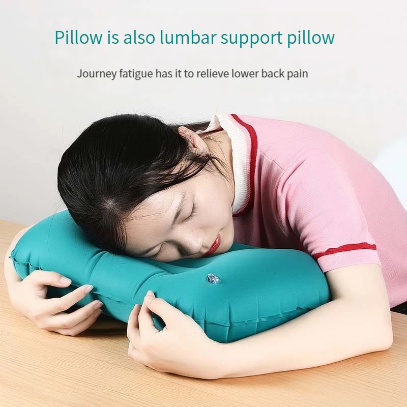 Travel Press Inflatable Cushion Lumbar Cushion Square Inflatable Pillow Cushion Portable Foldable Outdoor Inflatable Pillow