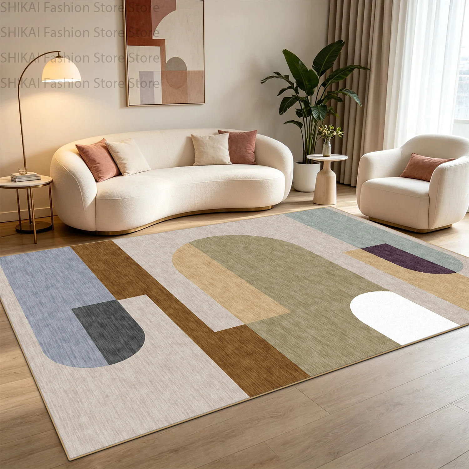 سجادة غرفة معيشة هندسية بألوان - مراجعة Gaming Accessories For Table وسعره