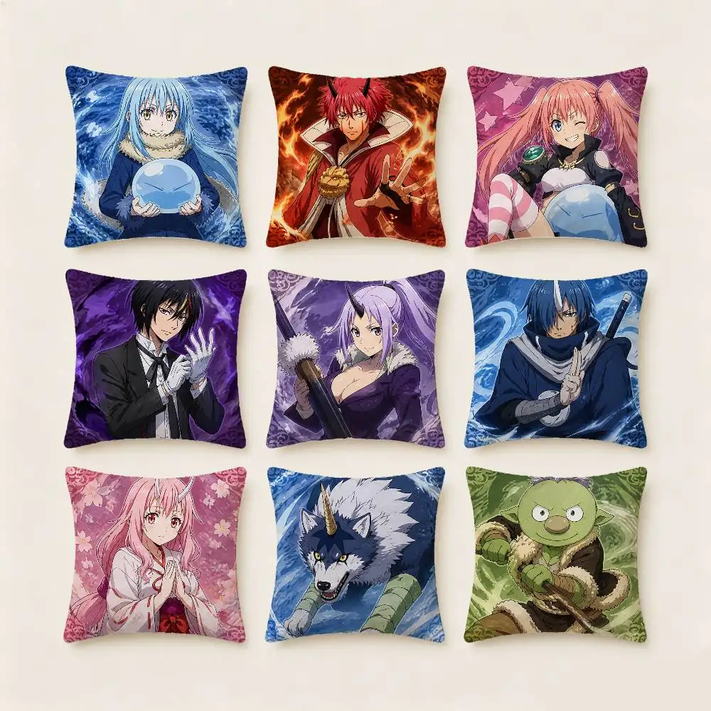 That Time I Got Reincarnated As A Slime Pillow Case Fashion Square Pillowcase Bedroom Sofa Room Ins Decoration Leisure