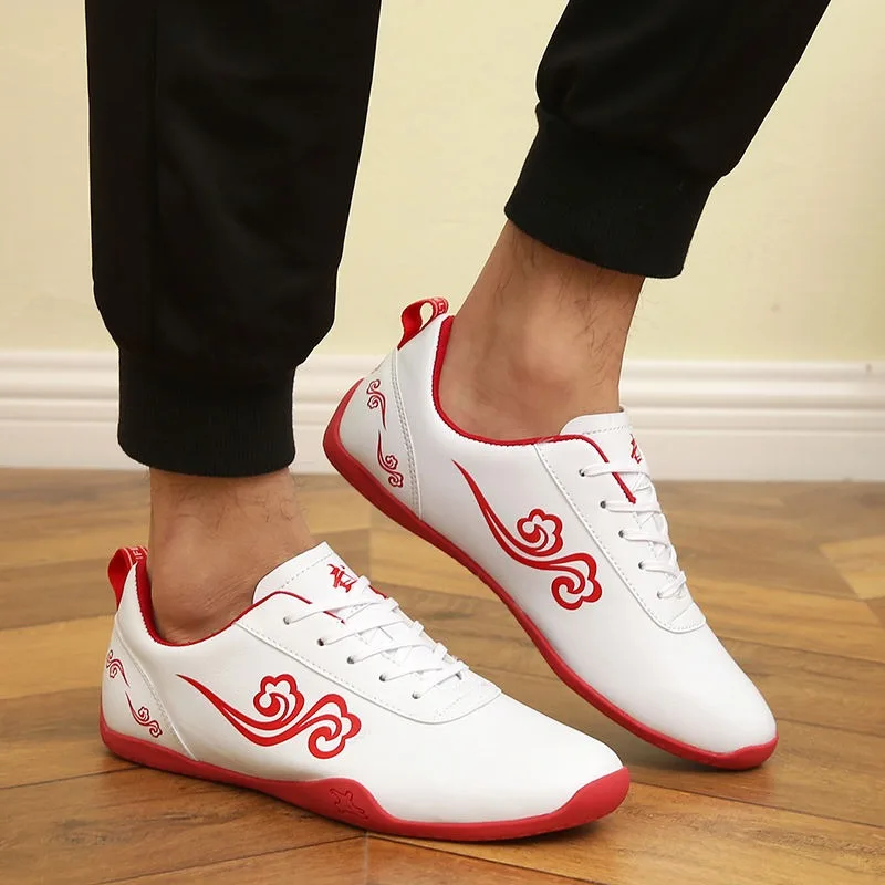 Sapatos de Tai Chi Respiráveis Específicos de Competição para Homens e Mulheres, Antiderrapante, Confortável, Artes Marciais, Couro Macio, Sapato Esportivo