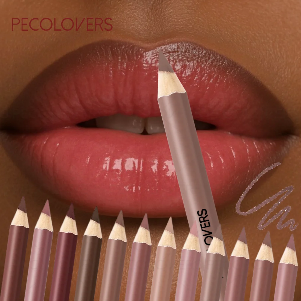 1PC Waterproof Matte Lip Liner, Pencil Texture, Non-stick Cup, Ultra-fine Tip, Ideal Valentine's Gift for Women
