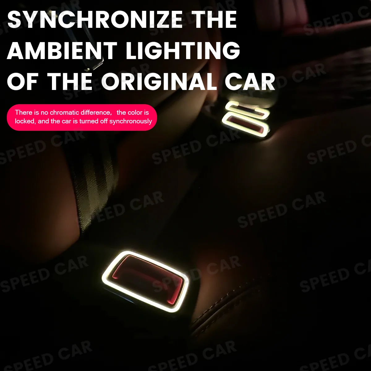30 Colors LED Seat Belt Buckle Ambient Light for Audi A4 A5 RS4 RS5 B9 A6 A7 C8 Q5 2020-2025 Installation Kit Included