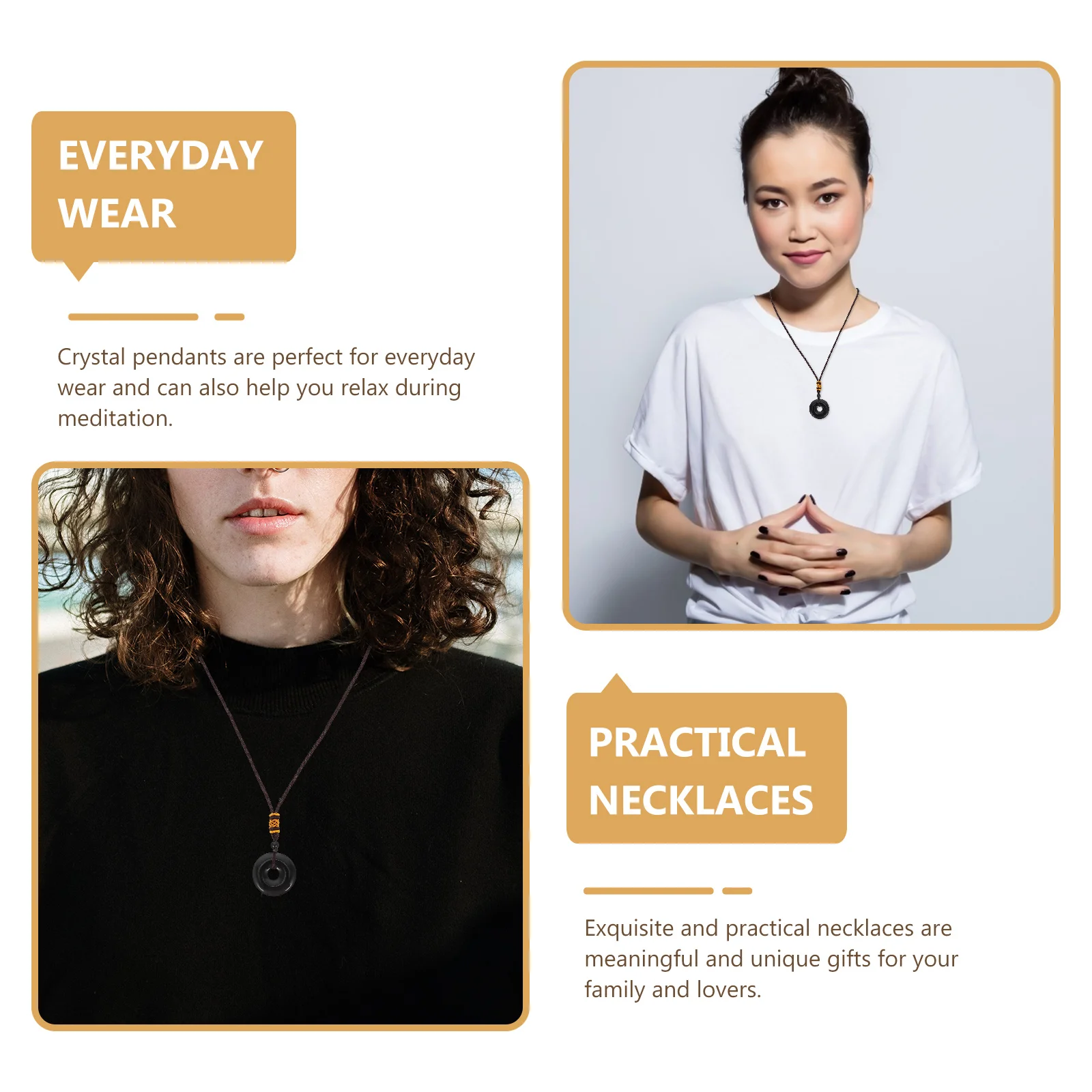 الرجعية السلام قلادة دائم الرقبة الديكور حجر قلادة الخرز الطبيعي الأزياء والمجوهرات القلائد العصرية الهدايا