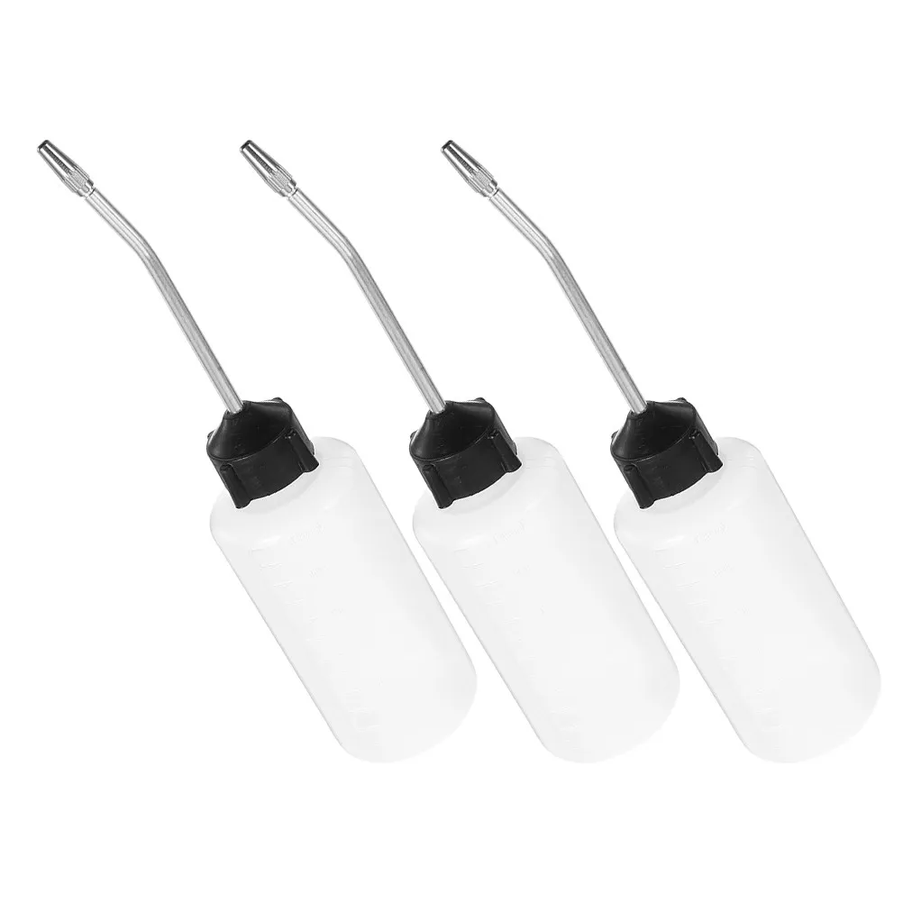 3Pcs Sewing Machine Oiler Bottle Iron Spout Cap Empty Oil Container Precision Application Smooth Operation Long Term Durability