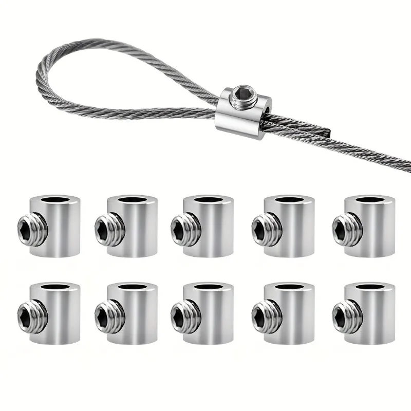 Copper Wire Rope Clamps | Adjustable Screw Fixing Hardware Accessories for Outdoor DIY Suspension