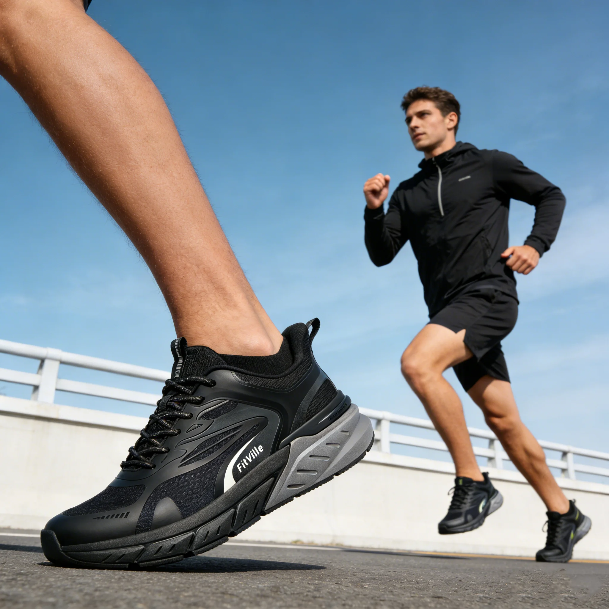 Scarpe Fittington per uomo Scarpe da passeggio Scarpe da ginnastica morbide ammortizzate antiscivolo di larghezza larga Scarpe da passeggio Tenis resistenti all'usura