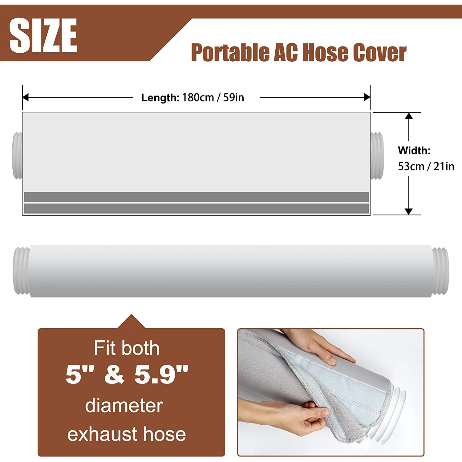 Air Conditioning Hose Protective Sleeve Heat Dissipation Air Conditioning Cover for 5\