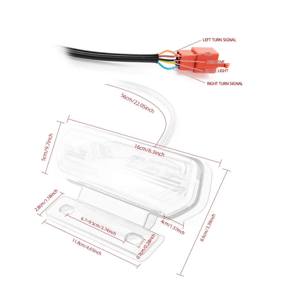 12V Motorcycle Rear Lights LED Motorcycle Brake Light ATV Tail Light Motorbike Stop Turn Signal Direction Indicator Blinker