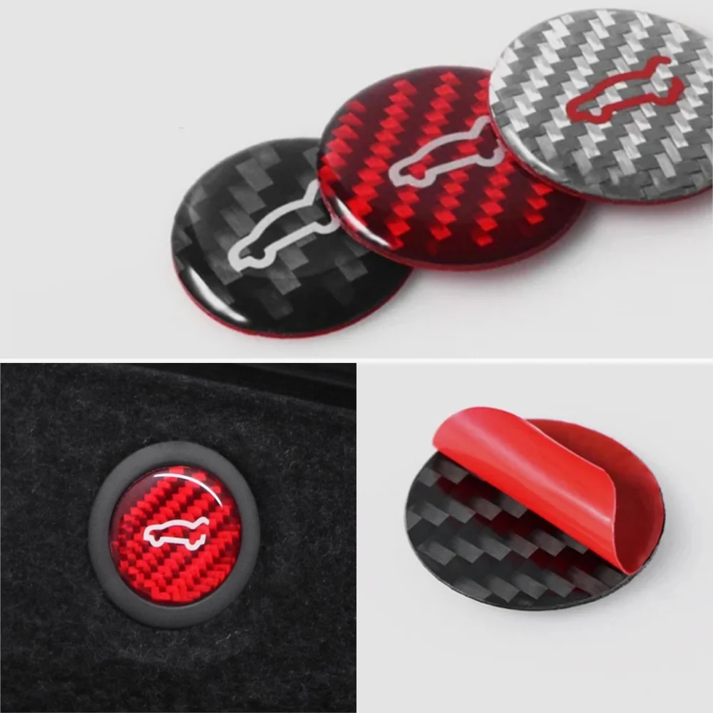 

Car Interior Accessories Rear Trunk Switch Button Trim Sticker Trunk Console Button Decoration Cover for Tesla Model 3 Model Y