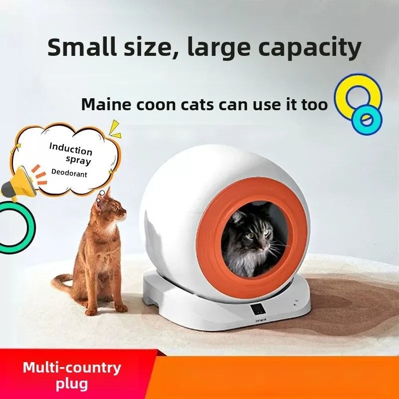 

Smart Automatic Cat Litter Box with Sensor Deodorization, 110V, Electric Self-Cleaning Cat Toilet