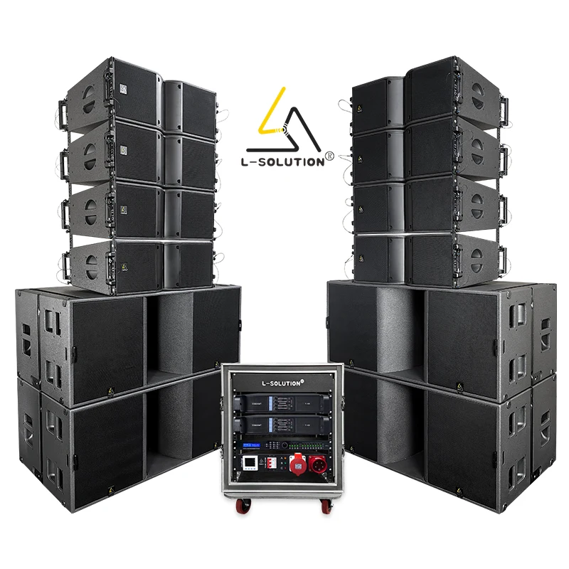 L-SOLUTION Professional Passive Line Array System K210 & KS28-9600W Max Power DJ Club Sound For Outdoor Events & Installations