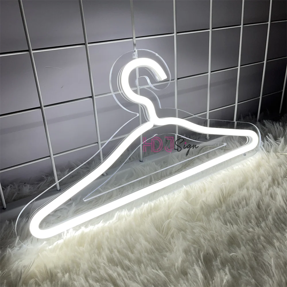 Clothes Stand Neon Sign Bedroom Wall Decorations LED Neon Lights Lamps Sign For Home Bedroom Night Light Room Wall Decor