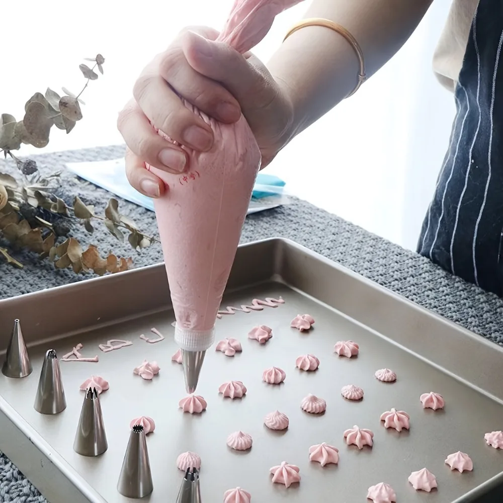301pcs/set Cake Decorating Set-Non-Slip Turntable with 48Piping Tips, Scrapers & Tools for DIY Baking Tools Accessories