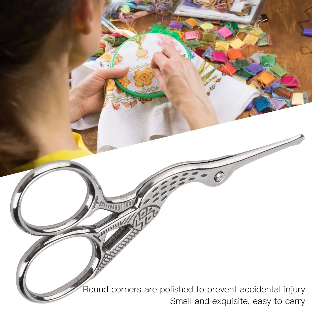 Safe Use Stainless Steel Nose Hair Scissors Round Head Facial Hair Scissors Blunt Tip Scissors For Eyelashes Trimming