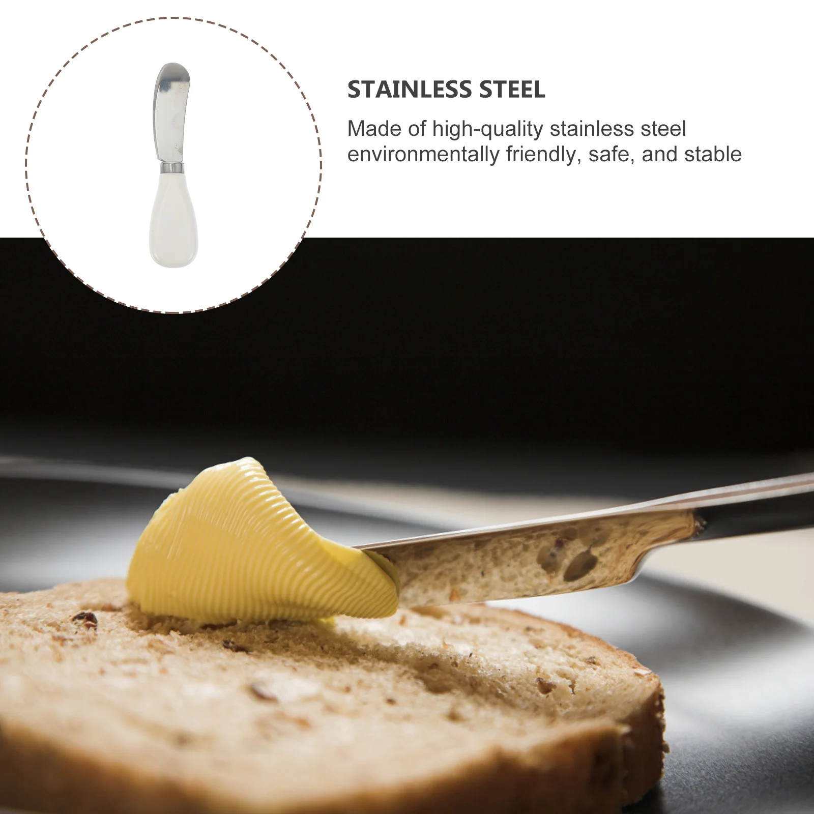 

4pcs Butter Knife Cheese Spatula Stainless Steel Cream Scraper Baking Tool Easy Clean Kitchen Dessert Shop Restaurant Bakery