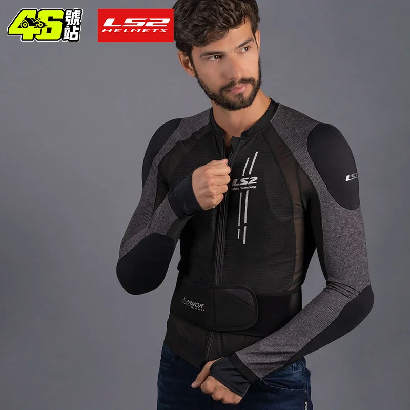 LS2-X-ARMOR MJ141 para hombre y mujer, ropa para montar en motocicleta, armadura suave, protección CE contra caídas, primavera y verano