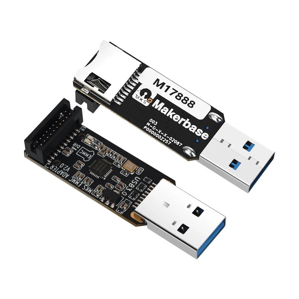 ل Elegoo نبتون 4 Makerbase MKS EMMC-ADAPTER V2 USB 3.0 بطاقة تخزين ترقية ل Elegoo نبتون 4 برو/Plus/Max ل KLP1