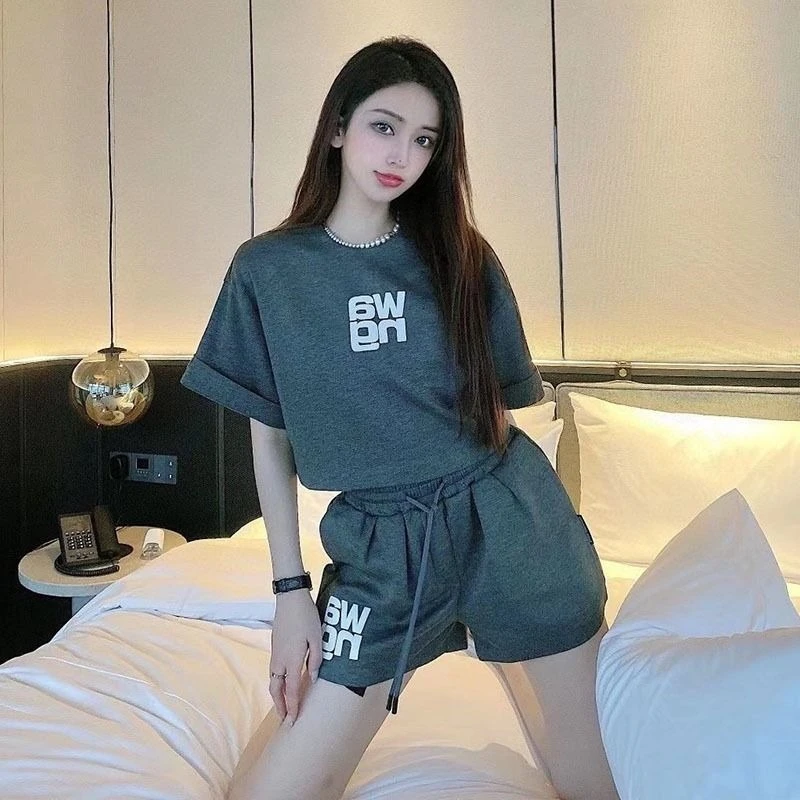 New Cartoon Cotton Athletic Wear for Women Fashion Home Clothing Homewear Short Pants Short Sleeved Set Summer Sleepwear