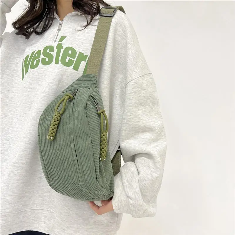 AS682150 New Trend Simple Breast Bag Sports Leisure Style Shoulder Bag Simple Fashion Capacity Oblique Span Bag