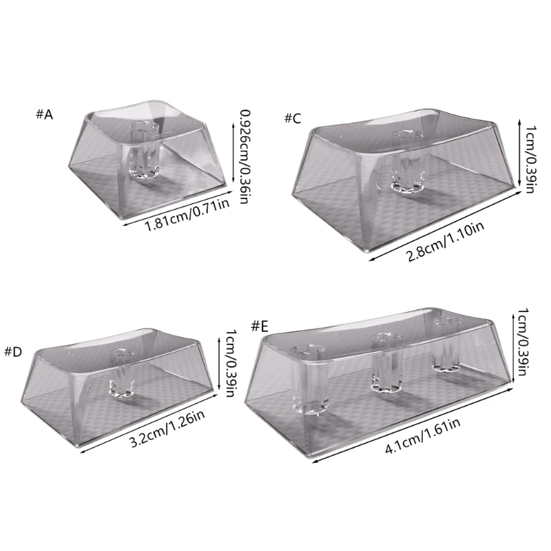 XDA-メカニカルキーボード用の透明なクリスタルキーキャップ、空のゲームキーキャップ、キーボードスイッチ、1.75u、1個