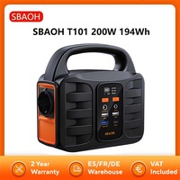 SBAOH T101 200W Power Station 194Wh 52500mah Solar Generator Battery with AC Output Camping Solar Lithium Battery