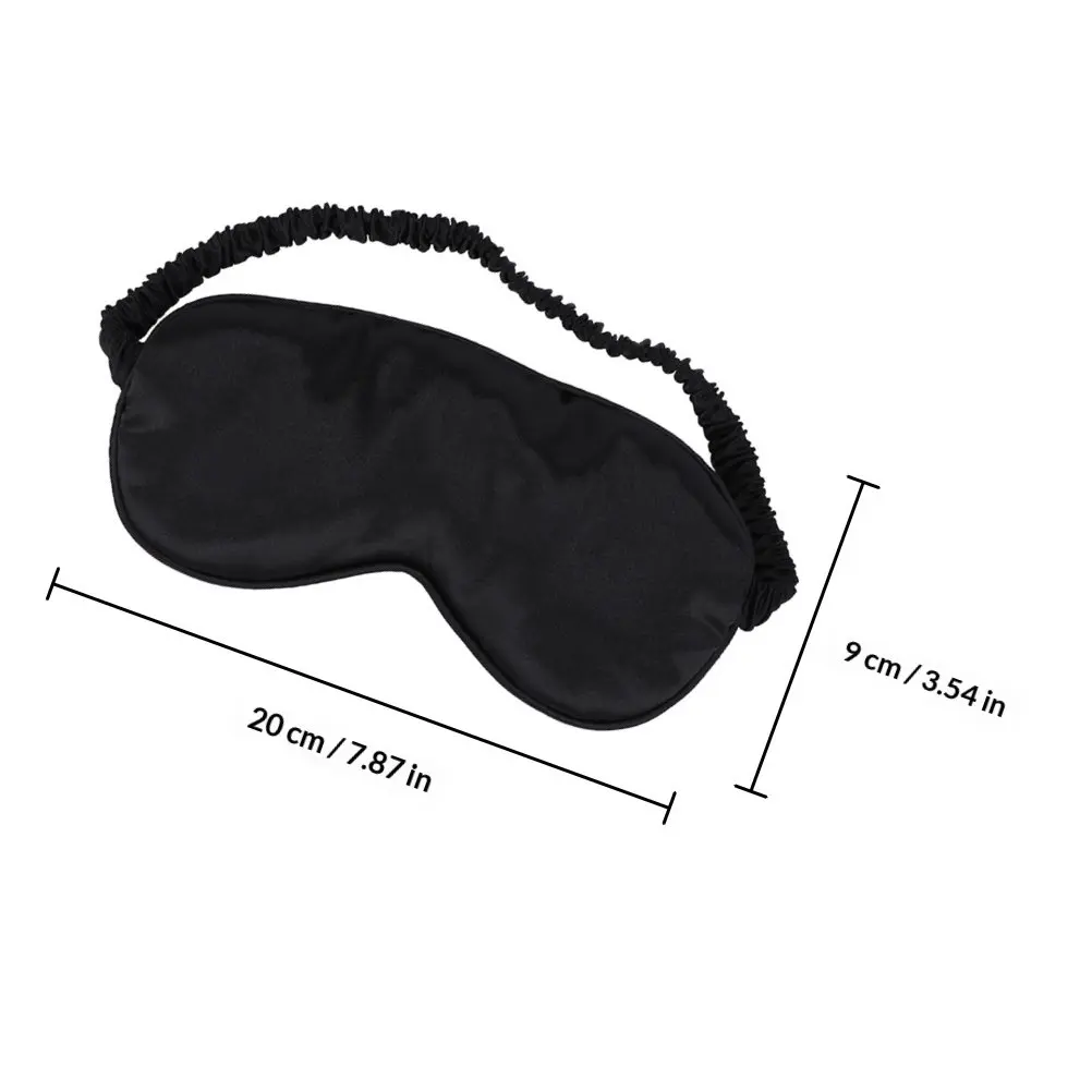 3Pcs Silk Sleeping Eye Cover Satin Sleep Eye Mask Fully Light Blocking Comfortable Elastic Band for Airplane Train Meeting Deep
