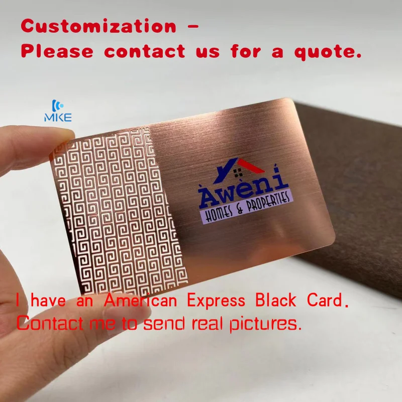 

custom.Engraving Rose Business Metal Card