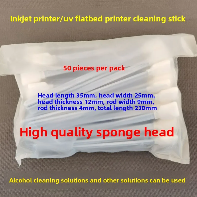 1PCS Large‑Head Anti‑static Sponge Cleaning Swabs, Printhead Wiping Stick for UV Inkjet Printer Maintenance Consumables
