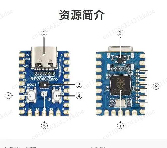 RP2040-Zero Microcontroller PICO Development Board RP2040 Dual Core Processor