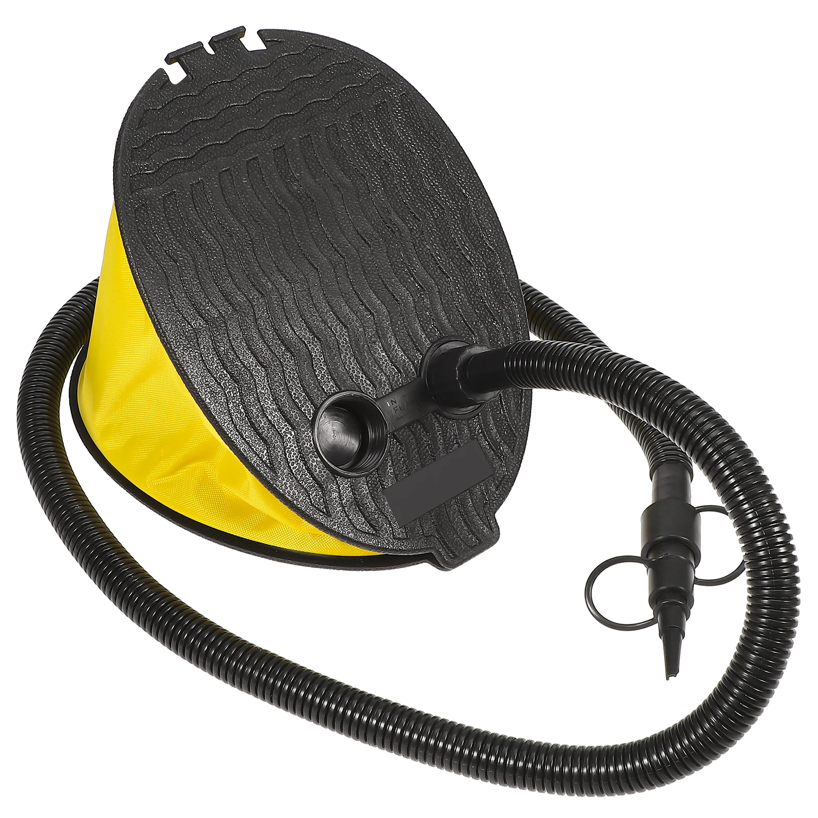 

Foot Air Pump for Balloons Mattress Yoga Ball Pad Quick Collapsible Portable 3 Adapters Outdoor Inflate Deflate