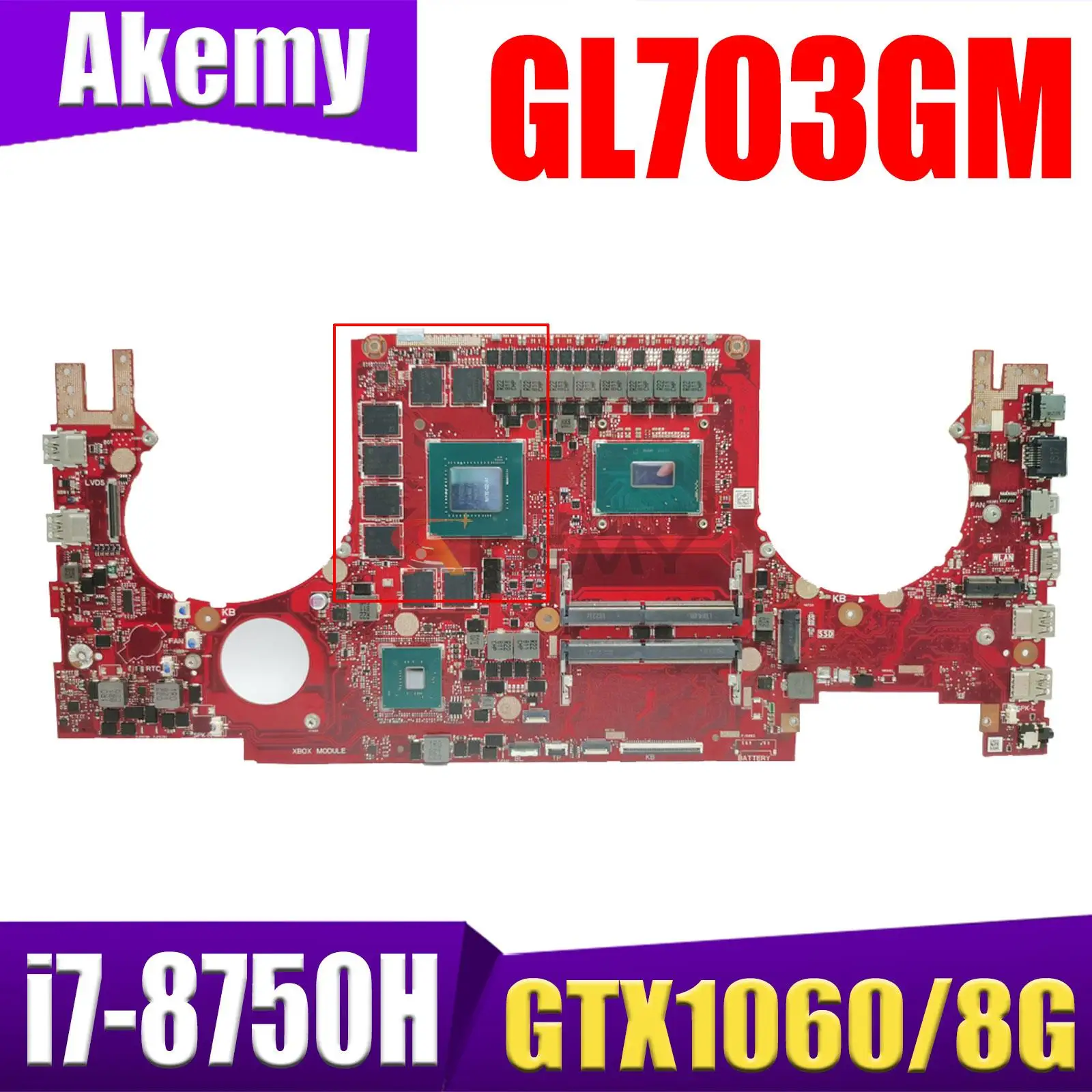 

Материнская плата для ASUS GL703GS GL703GM S7B GL703G i5 i7 ROG Strix GL703GD GL703GE GL703GV GL703GR GL702G GL704G GL703VM