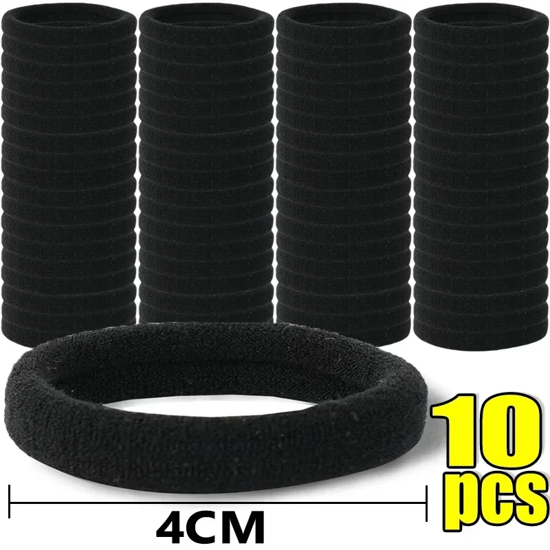 500PCS Black Basic Hair Bands for Women and Girls