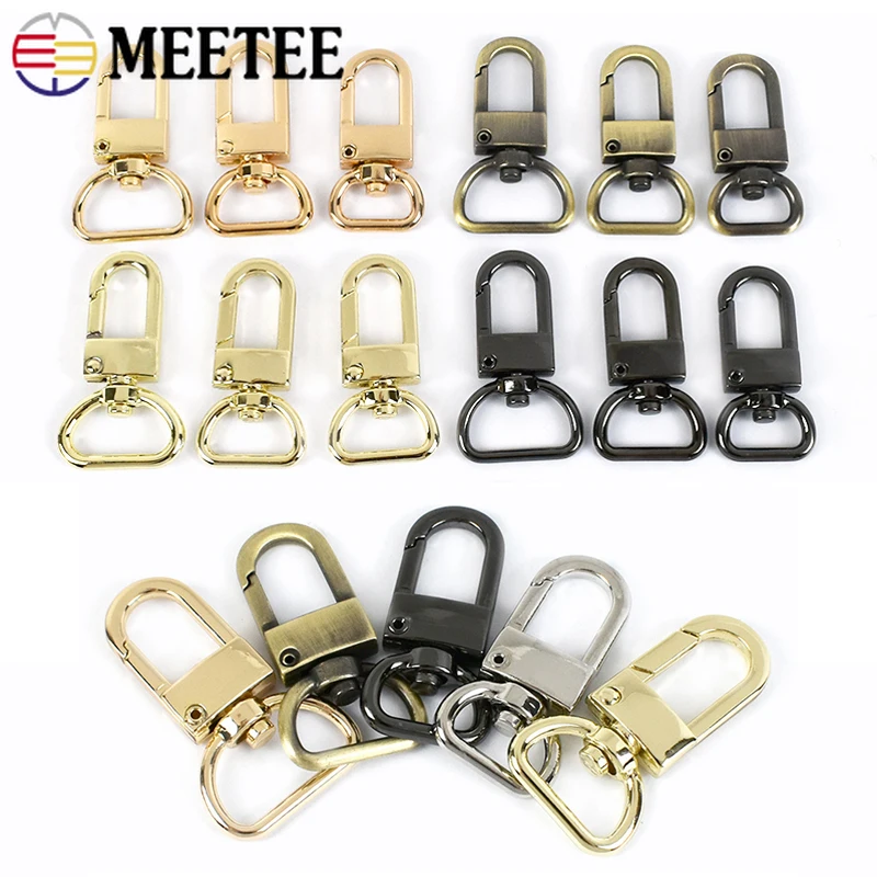 

5/10/20Pcs Meetee 13/16/19mm Metal Bag Buckle Swivel Lobster Buckles for Keychain Spring Clasp Carabiner DIY Hardware Accessory