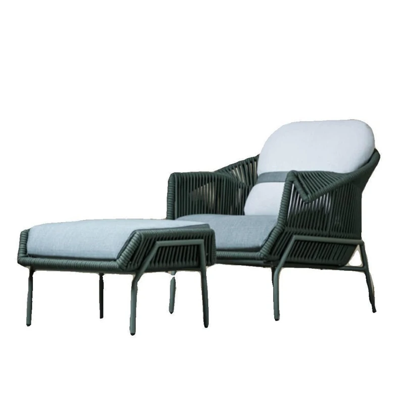 

Rattan chair, garden, balcony, lazy recliner, small coffee table combination