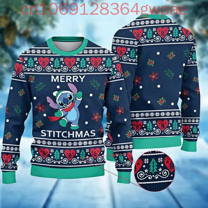 Disney Christmas Stitch Ugly Men Sweater Merry Stichmas Christmas Sweatshirt Land Trip Sweater Magic Kingdom Xmas Shirt