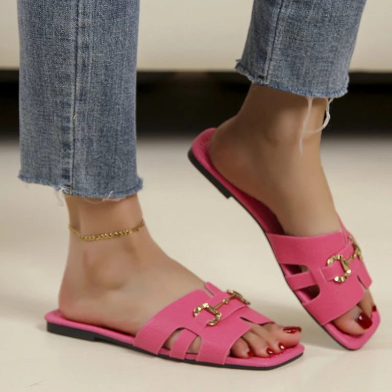 Women Flats Slippers New Summer Fashion Slippers Casual Comfortable Women Sandals Daily Casual Beach Slides Women  Zapatos Mujer