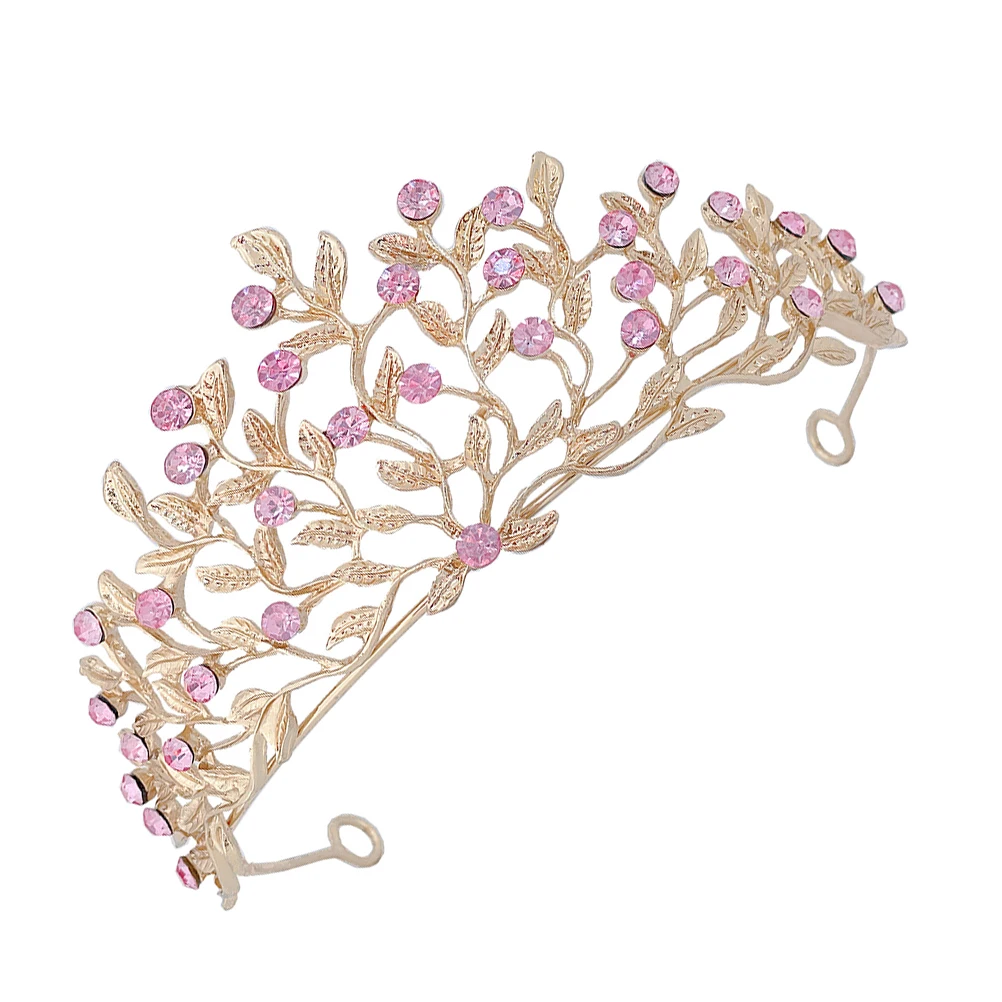 

Diamond Crown Head Hoop Wedding Bridal Shower Headband Zinc Alloy Hair Accessory Elegant Romantic Tiara For Bride