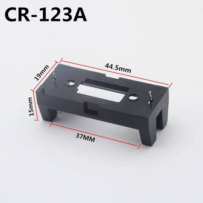5Pcs CR123 CR123A Lithium Battery Holder Case with Clip, Compact Storage Box, Practical Accessory for DIY Electronic Project Pow