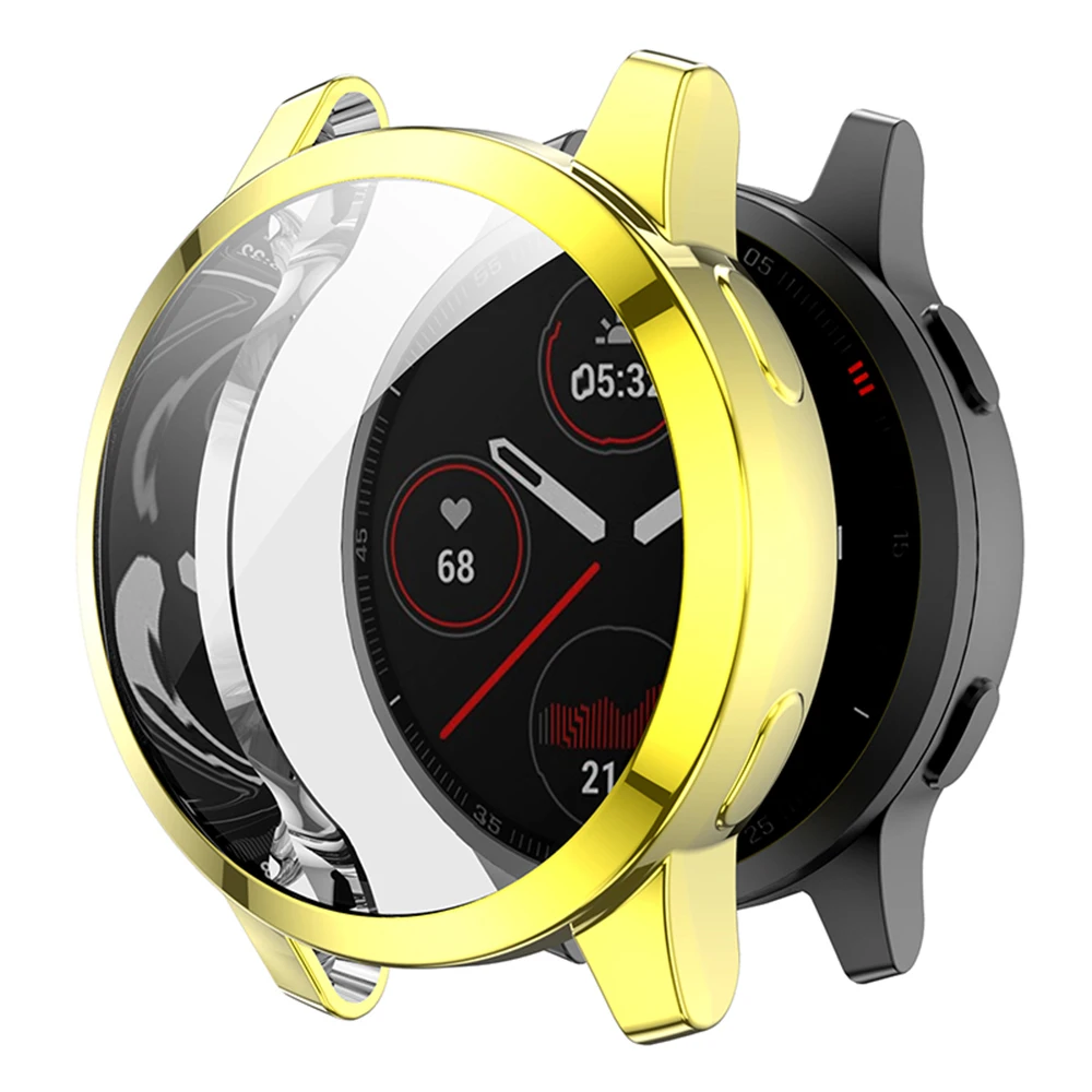 الملحقات غطاء تغطية كاملة واقي للشاشة من مادة البولي يوريثان الحراري لهاتف Garmin Venu 2/2S Vivoactive 4/4S